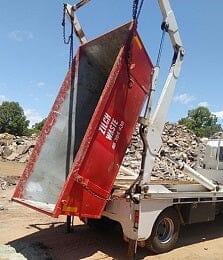Loading and unloading Skip Bin from Tip Truck SWMS