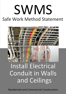 Install Electrical Conduit in Walls and Ceilings - SWMS - Construction Safety Wise
